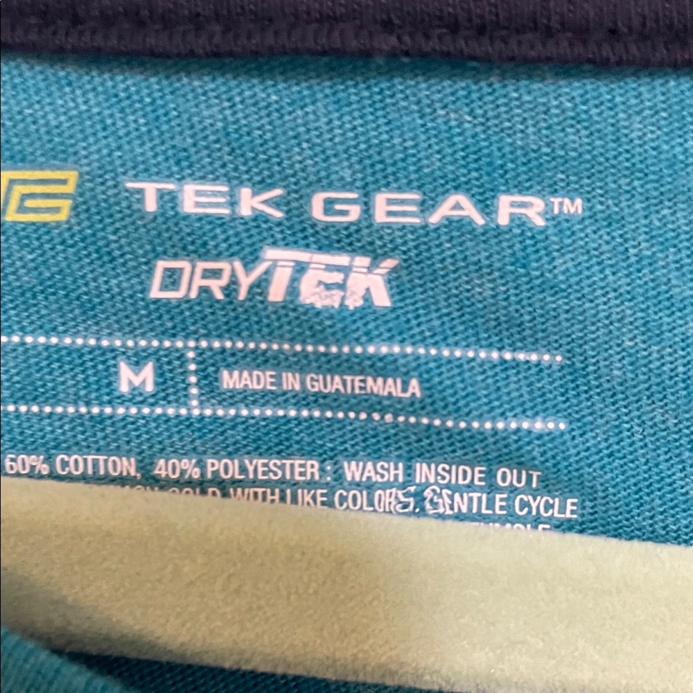 Tel Gear new Teal Long Sleeve Graphic Top medium - Picture 2 of 5